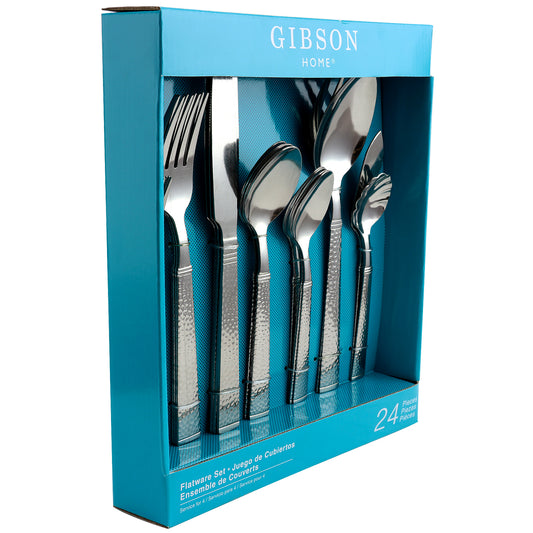 GIBSON Gibson Prato 24 Piece Stainless Steel Flatware Set