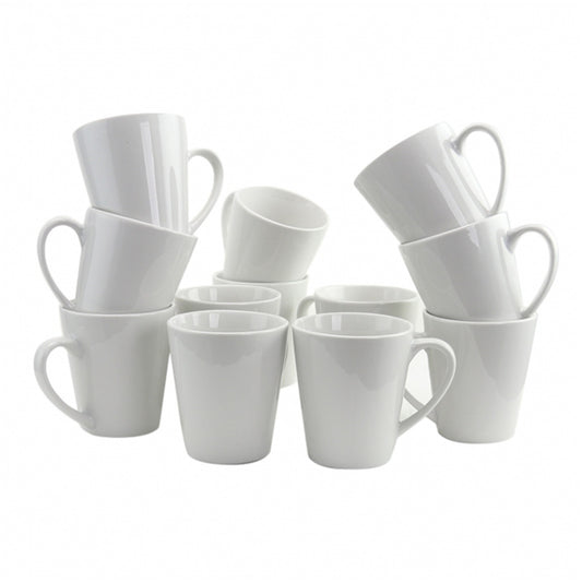 GIBSON HOME Gibson Home Noble Court 12 oz. Mug Set in White, Set of 12