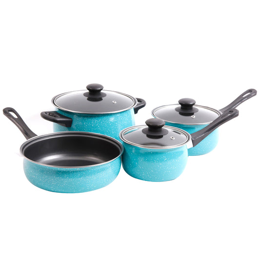 GIBSON HOME Gibson Home Casselman 7 piece Cookware Set in Turquoise