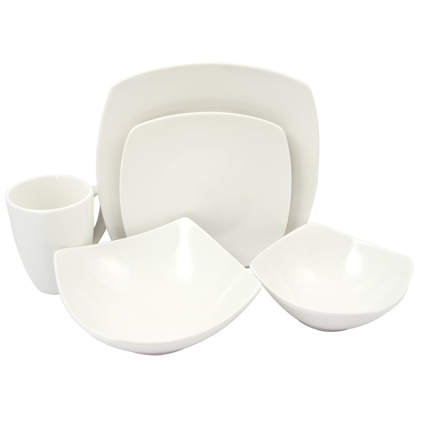 GIBSON HOME Gibson Home Zen Buffetware 30-Piece Dinnerware Set, White