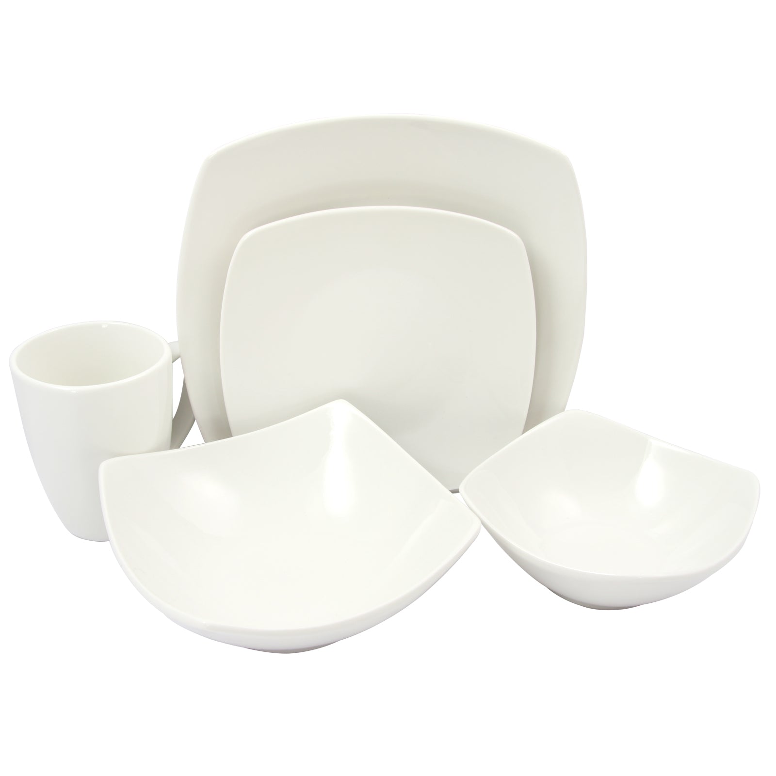 GIBSON HOME Gibson Home Zen Buffetware 30-Piece Dinnerware Set, White