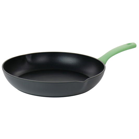 Oster Oster Rigby 12 Inch Aluminum Nonstick Frying Pan in Green with Pouring Spouts