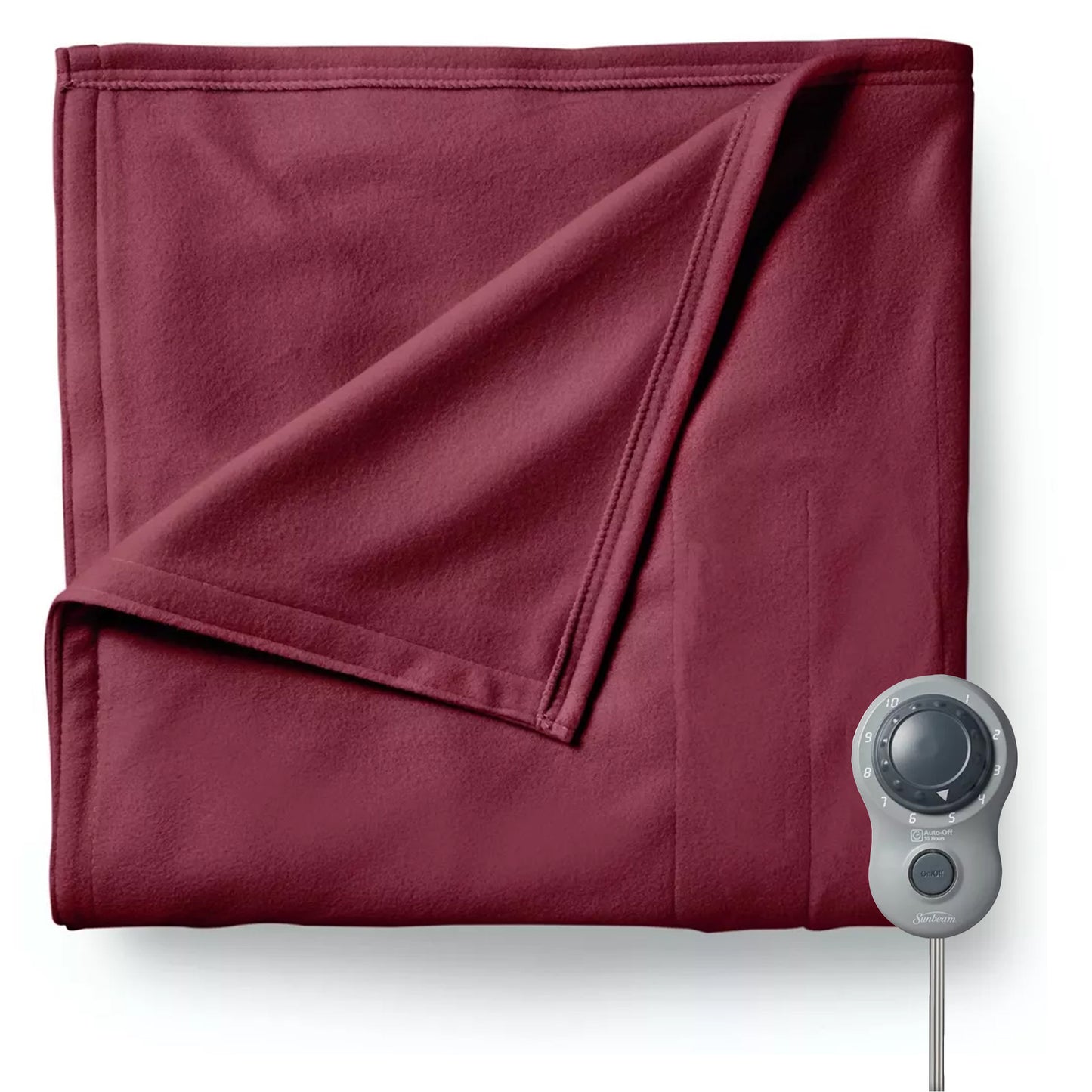 Sunbeam Sunbeam Full Size Electric Fleece Heated Blanket in Garnet