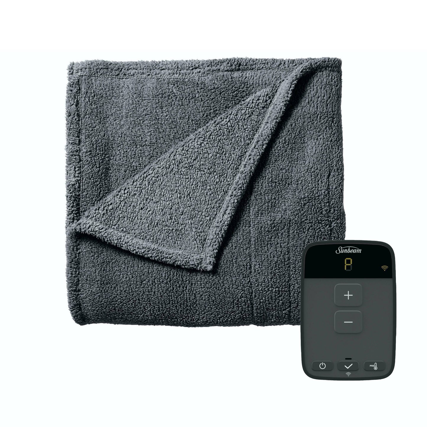 Sunbeam Sunbeam Full Size Electric Lofttec Heated Blanket in Slate with Wi-Fi Connection