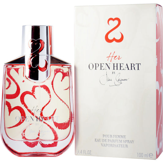 HER OPEN HEART by Jane Seymour (WOMEN) - EAU DE PARFUM SPRAY 3.4 OZ & JEWELRY ROLL