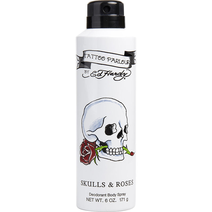 ED HARDY SKULLS & ROSES by Christian Audigier (MEN) - DEODORANT SPRAY 6 OZ