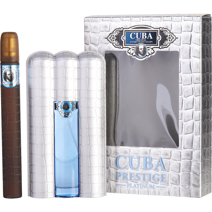 CUBA PRESTIGE PLATINUM by Cuba (MEN) - EDT SPRAY 3 OZ & EDT SPRAY 1.17 OZ