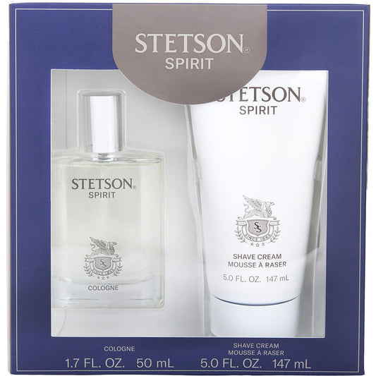 STETSON SPIRIT by Stetson (MEN) - COLOGNE SPRAY 1.7 OZ & SHAVING CREAM 5 OZ