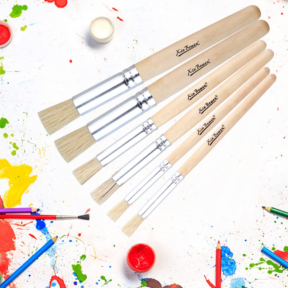 Paint Brushes Set, 6PCS Paint Brushes for Oil Painting, Acrylic Painting, Watercolor Painting, Professional Artist Paintbrushes for Kids Adults Drawing Arts Crafts Supplies