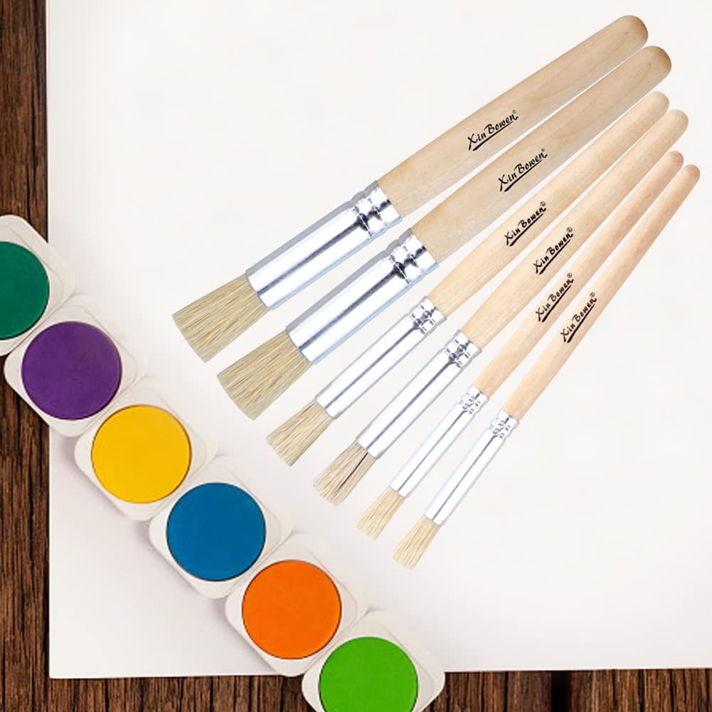 Paint Brushes Set, 6PCS Paint Brushes for Oil Painting, Acrylic Painting, Watercolor Painting, Professional Artist Paintbrushes for Kids Adults Drawing Arts Crafts Supplies