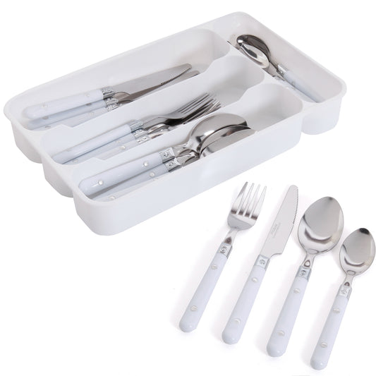 GIBSON  HOME Gibson Casual Living 24-Piece Flatware Set, White