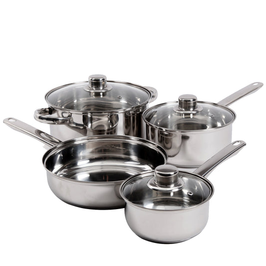 GIBSON  HOME Gibson Home Landon 7-Piece Stainless Steel Cookware Set