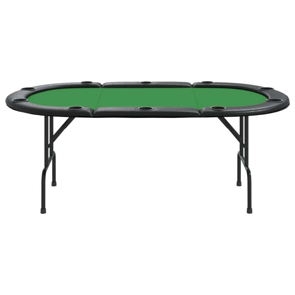 vidaXL 10-Player Folding Poker Table Green 81.1"x41.7"x29.5"