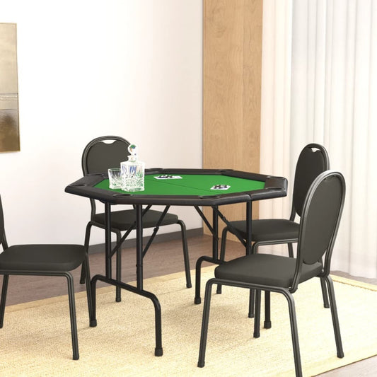 vidaXL 8-Player Folding Poker Table Green 42.5"x42.5"x29.5"