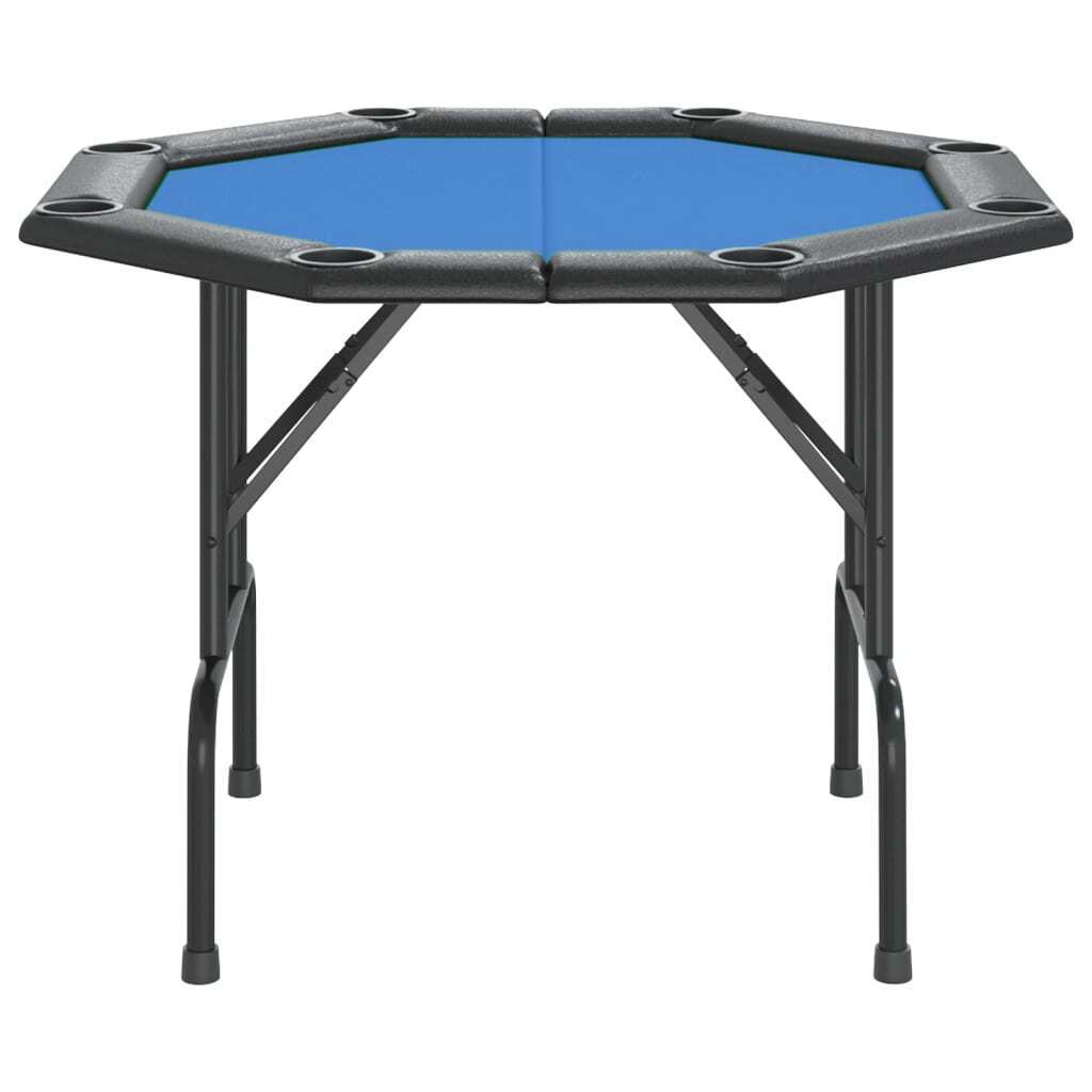 vidaXL 8-Player Folding Poker Table Blue 42.5"x42.5"x29.5"