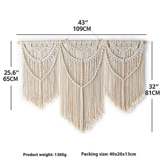 Color: 6073color, Size: Splicing Wooden Stick - Bohemian Tapestry Woven Bed & Breakfast Guest Background Wall Decoration