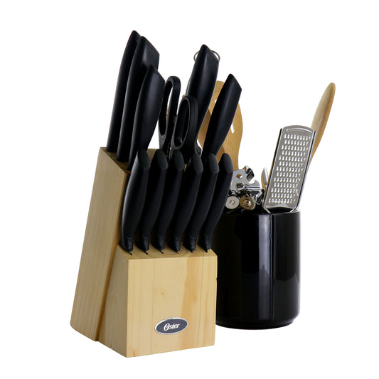 Gibson Home Gibson Home Westminster 23 Piece Carbon Stainless Steel Cutlery Set in Black with Kitchen Tools