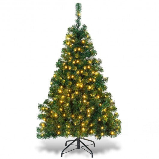 4.5 Feet PVC Pre-lit Artificial Hinged Christmas Tree