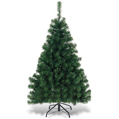 4.5 Feet PVC Pre-lit Artificial Hinged Christmas Tree