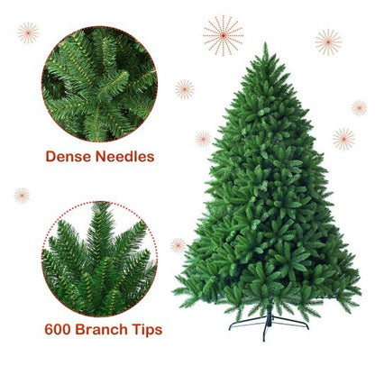 5 Feet Artificial Fir Christmas Tree with 600 Branch Tips