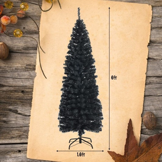 6 Feet Unlit Pencil Slim Tree Artificial Christmas Tree