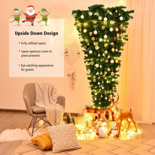 7 Feet Unlit Upside Down Artificial Christmas Tree