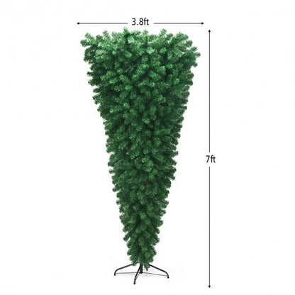 7 Feet Unlit Upside Down Artificial Christmas Tree