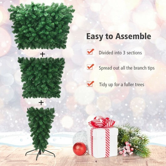 7 Feet Unlit Upside Down Artificial Christmas Tree