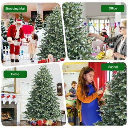 7 Feet Artificial Christmas Tree with 1260 Mixed PE and PVC Tips