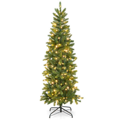 Pencil Christmas Tree with 180 Warm White and Multi-color LED Lights