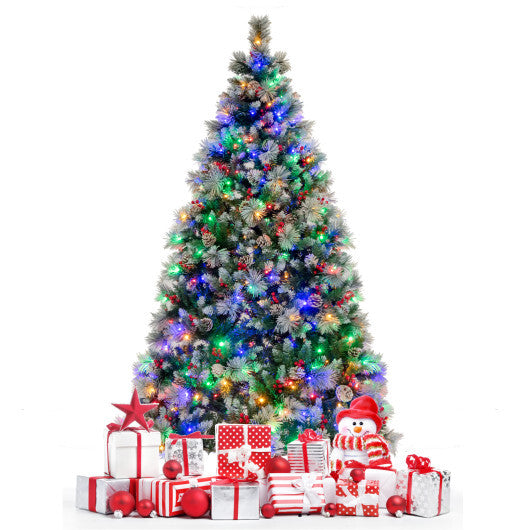 7 Feet Pre-Lit Artificial Christmas Tree with 400 Lights and 1116 Branches