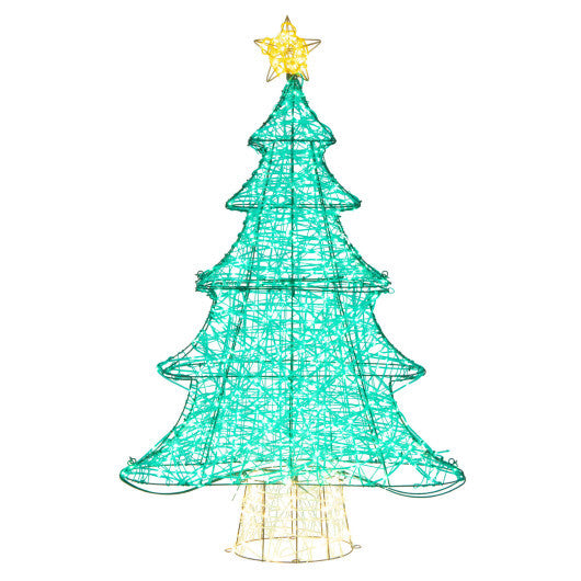 4 Feet Lighted Artificial Christmas Tree with 520 LED Lights and Top Star