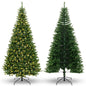 8 FT Corner Artificial Christmas Tree with 1137 Branch Tips and 360 Warm White LED Lights