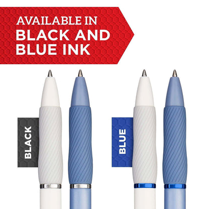 Sharpie S-Gel, Gel Pens, Medium Point - 0.7 mm, Frost Blue Barrel, Black Gel Ink Pens, 4 Count