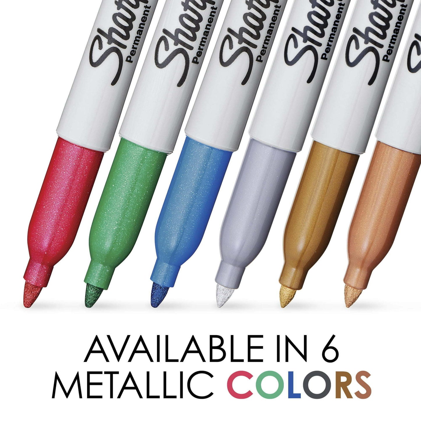 Sharpie Metallic Permanent Marker, Metallic Silver, 4/Pack