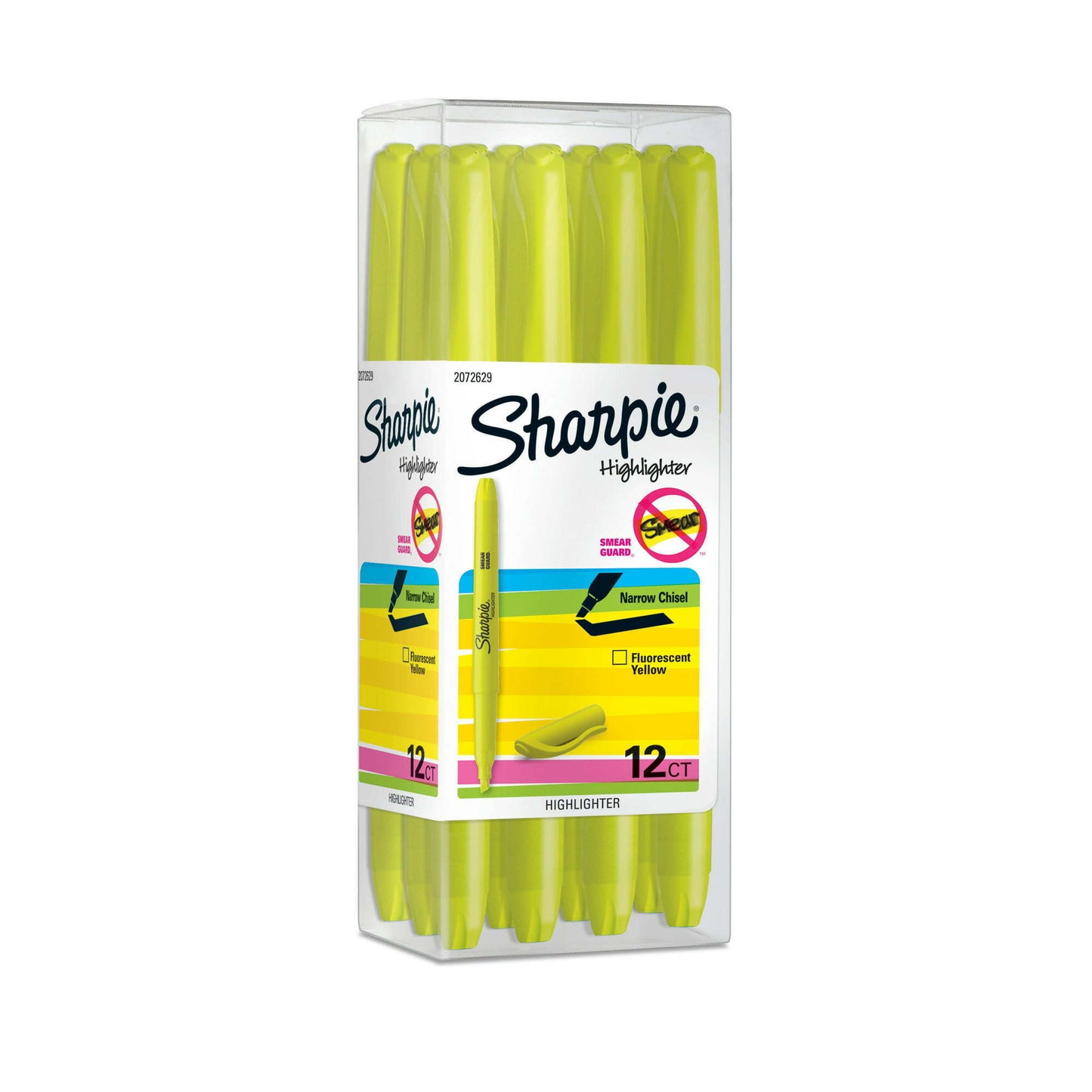 Sharpie? Pocket Style Highlighter, Fluorescent Yellow, 12 Count