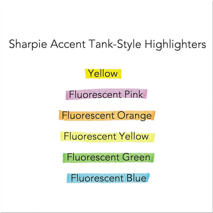 Sharpie Accent Tank Style Highlighter, Chisel Tip, Orange, 12 Count