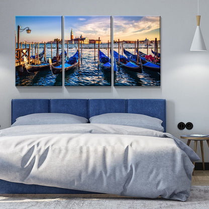 3 Panels Framed Wharf Canvas Wall Art Decor,3 Pieces Mordern Canvas Decoration Painting for Office,Dining room,Living room, Bedroom Decor-Ready to Hang 1218in Thickness 1.5inch