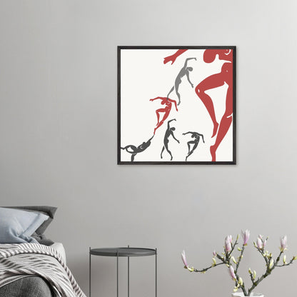 Dynamic Dancers Premium Wooden Framed happy painting