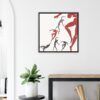 Dynamic Dancers Premium Wooden Framed happy painting