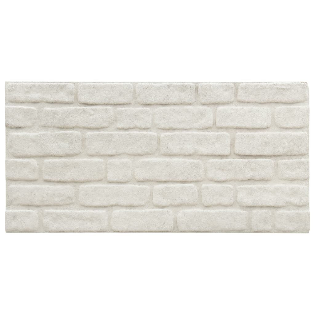 3D Wall Panels with White Brick Design 10 pcs EPS