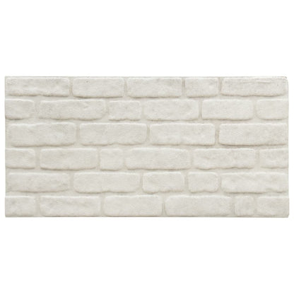 3D Wall Panels with White Brick Design 10 pcs EPS