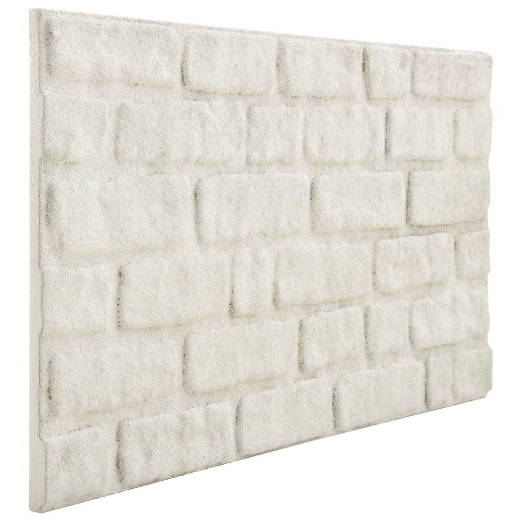 3D Wall Panels with White Brick Design 10 pcs EPS