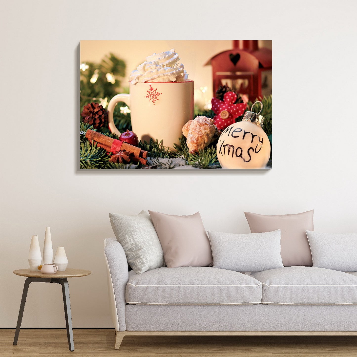 1pcs Drop-Shipping Christmas Winter Wall Art Festival Paintings Decorations Party Picutres Gift Poster for Home Wall Decor Framed-4028in- Thickness 1.5inch