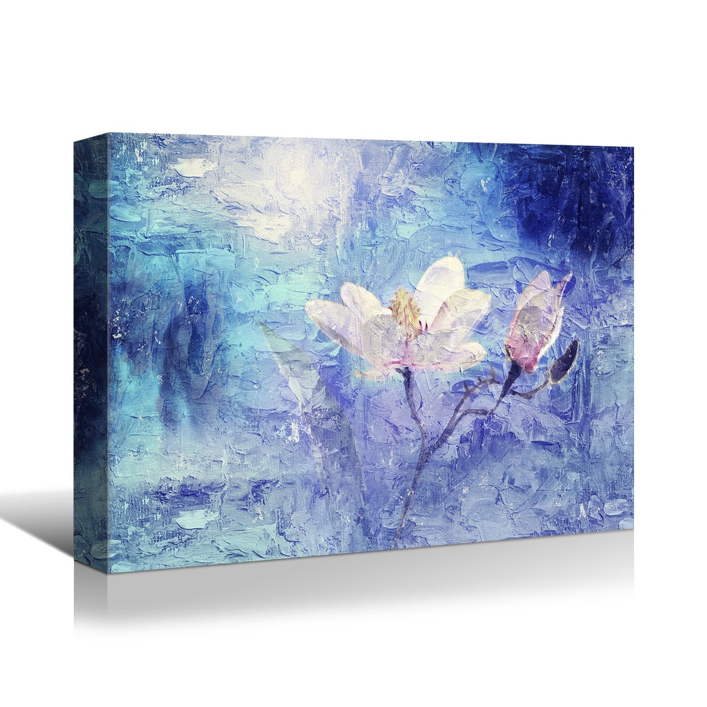 Framed Canvas Wall Art Decor Abstract Style Painting, Impressionism Lotus Painting Decoration For Office Living Room, Bedroom Decor-Ready To Hang 4028in -thickness 1.5inch