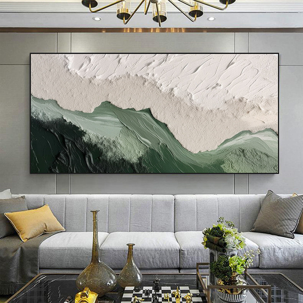 Hand Painted Abstract Oil Painting Minimalist Beach Oil Painting on Canvas Original Large Wall Art Texture Ocean Wave Painting Custom Wall Decor Living Room