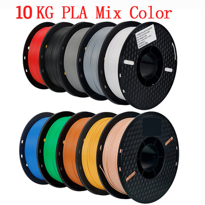 22LBS TPU PETG PLA filament 3D Printer Filament 10 Rolls 1KG 1.75MM Odorless Eco-Friendly Good Tougness No Bubble Mix Color Set