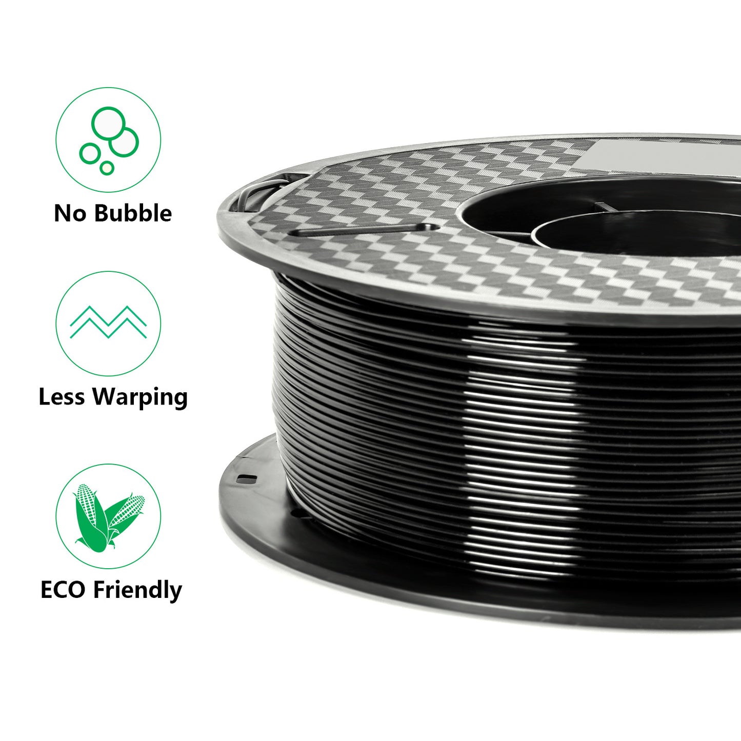 10KG 1.75mm PETG Filament Tangle-Free, High Quality 3D Printing Eco-friendly Plastic Consumables 22LBS, vacuum packaging 3D Prin