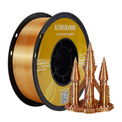 1kg Tricolor Silk PLA Filament Plastic Filament for FDM 3d Printer 1.75mm Eco-friendly 3D Printing Material New Arrival