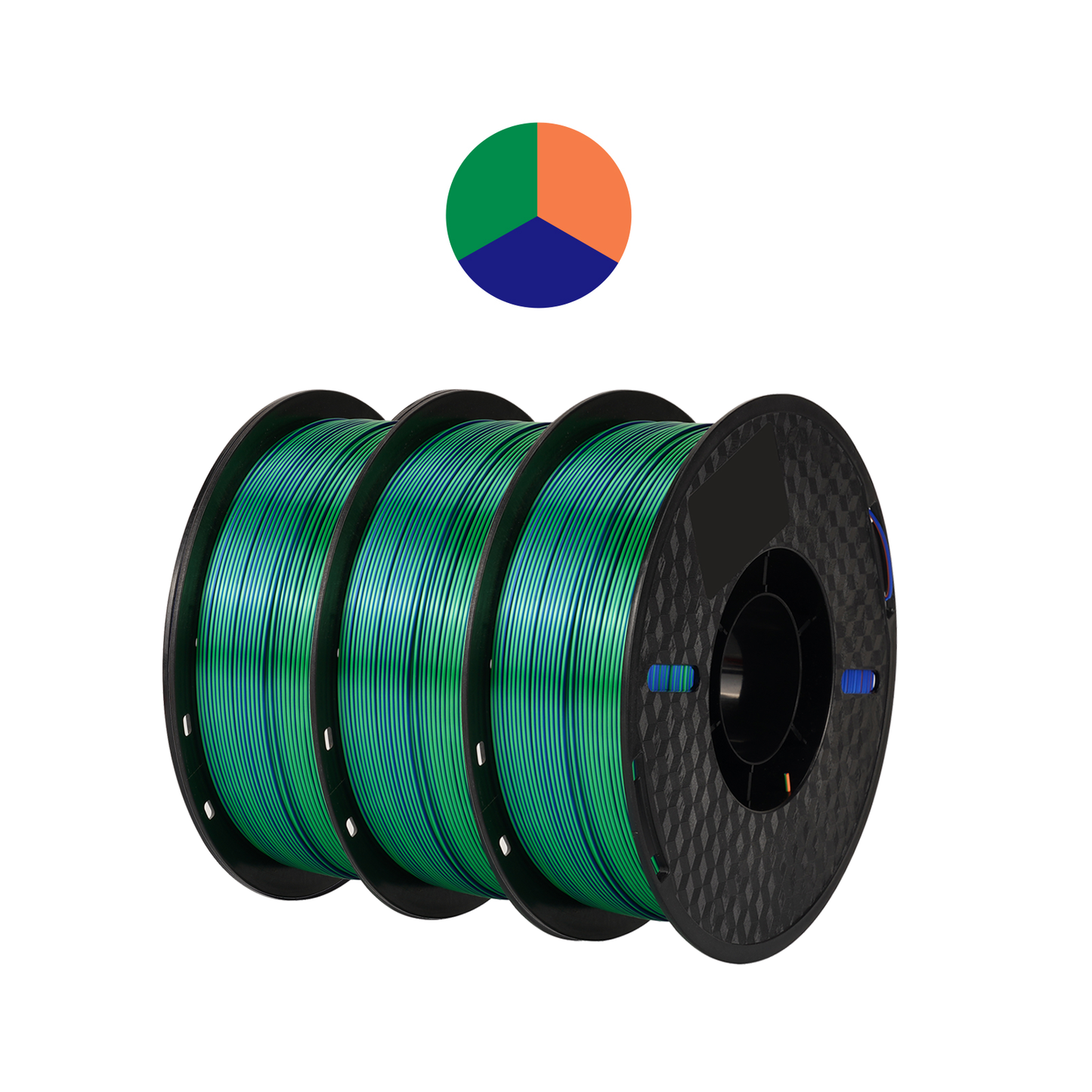 KINGROON 3KG Tricolor Silk PLA Filament 1.75mm Vacuum Package No Bubble High Quality DIY 3D Printing Material For FDM 3D Printer